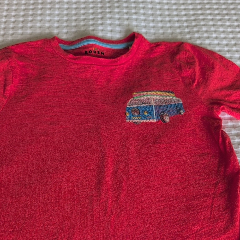 Slub Knit Embroidered Surf Van